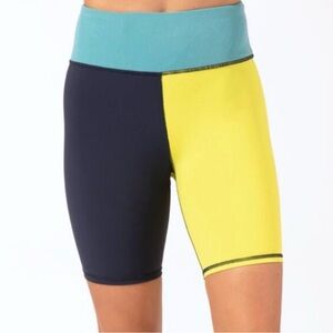 Threads 4 Thought YESENIA COLORBLOCK RIB MIX BIKER SHORT Sz M Activewear NEW